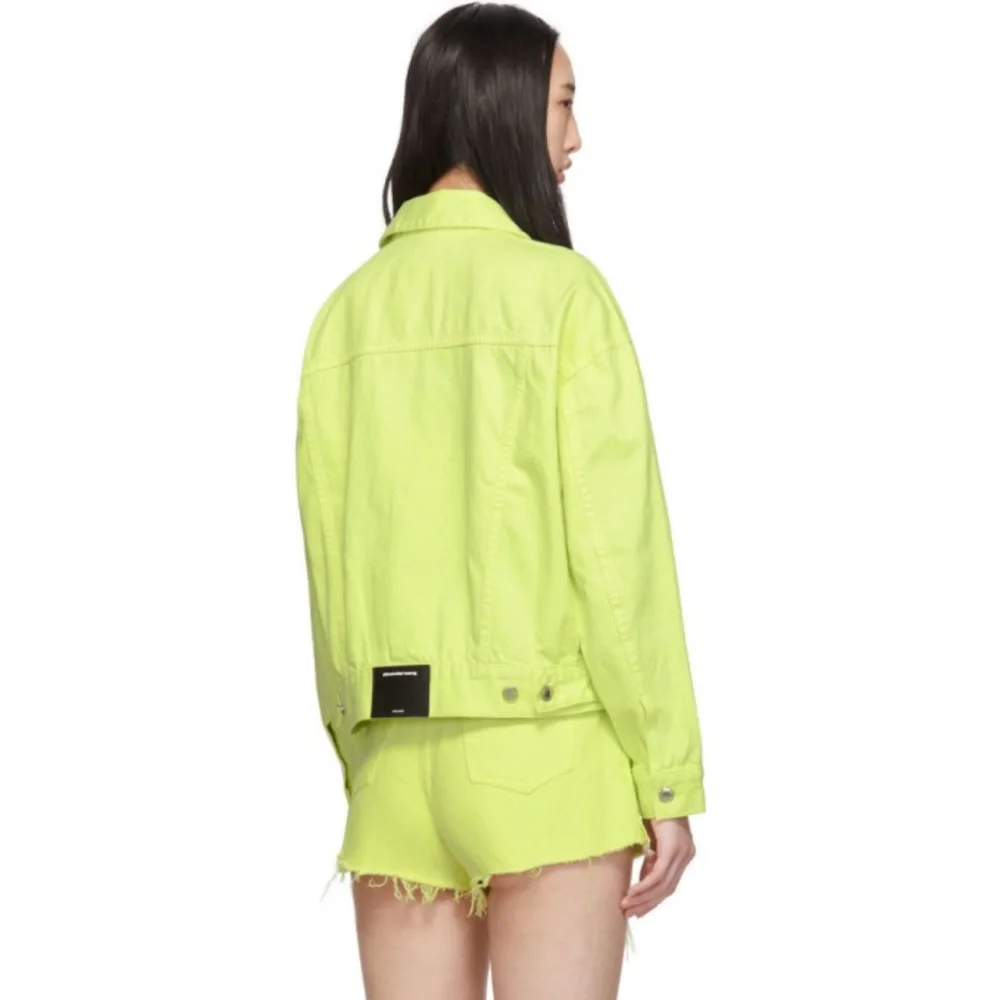 Alexander Wang Yellow Denim Game Jacket size small - Picture 3 of 11